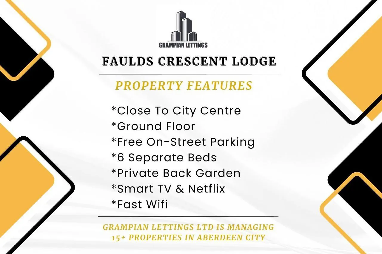 Apartment Faulds Crescent Lodge ✪ Grampian Lettings Ltd Aberdeen